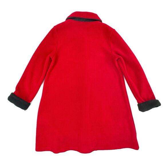 Allison Ann Red Coat 6X Girls Black Cuffs Scottie Dog Front Snap Vintage - Picture 3 of 9